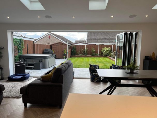 House extension, architectural services near me, Open plan kitchen, dining, Utility, Bathroom, Outdoor seating