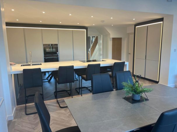 House extension, Home improvements, Interior design, architect near me, architecture, Open plan kitchen, dining area, Media Wall