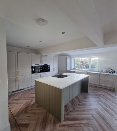 House extension, architectural services near me, Open plan kitchen, dining, family room, media wall, bedrooms, Utility, Bathroom